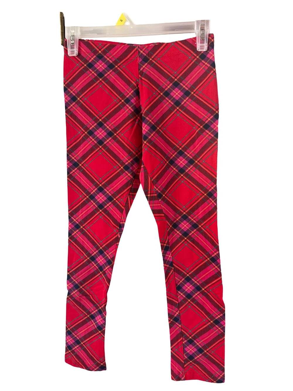 Wonder Nation Leggings Size 10-12 Red Plaid Tartan